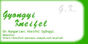 gyongyi kneifel business card